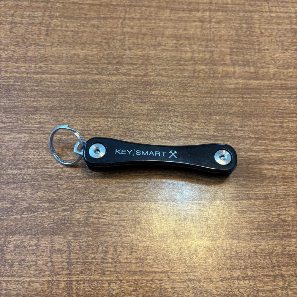 KeySmart Classic Compact Key Holder Black Aluminum EDC Organizer w/ Pocket Clip
